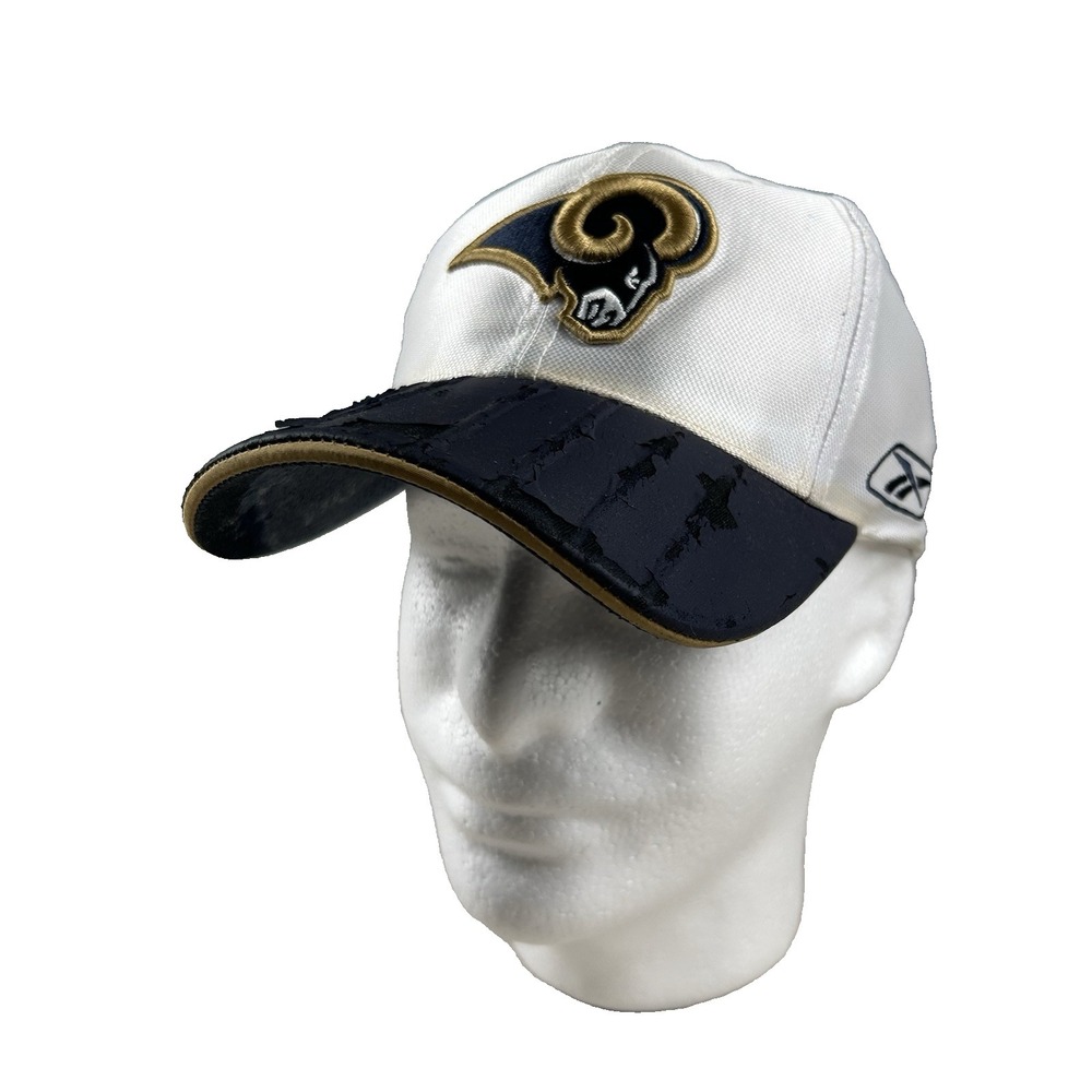 Vintage Reebok Rams Hat Cap Los Angeles NFL Football Y2K Adjustable Embroidered